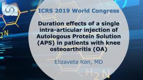 Duration effects of a single intra-articular injection of Autologous Protein Solution (APS) in patients with knee osteoarthritis (OA)