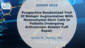 Prospective Randomized Trail of Biologic Augmentation with Mesenchymal Stem Cells in Patients Undergoing Arthroscopic Rotator Cuff Repair